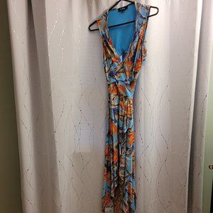 Azalea Floral Print Wrap Maxi Dress -Worn 1 time to a wedding